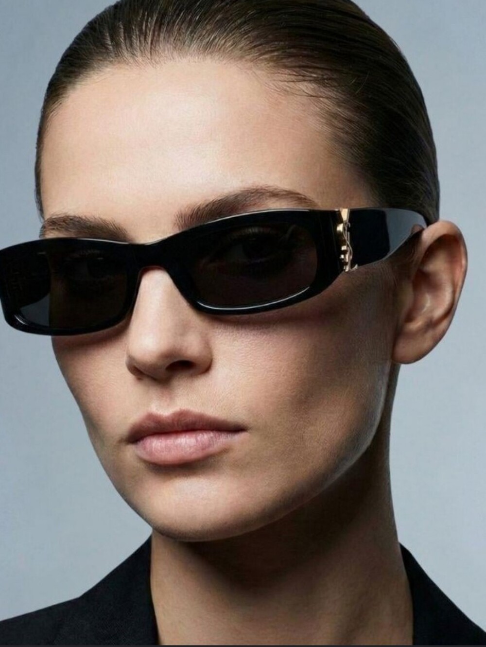 YSL Sl M152 Sleek Black Unisex Sunglasses